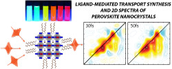 Scalable Ligand-Mediated Transport Synthesis of Organic-Inorganic Hybrid Perovskite Nanocrystals with Resolved Electronic Structure and Ultrafast Dynamics
